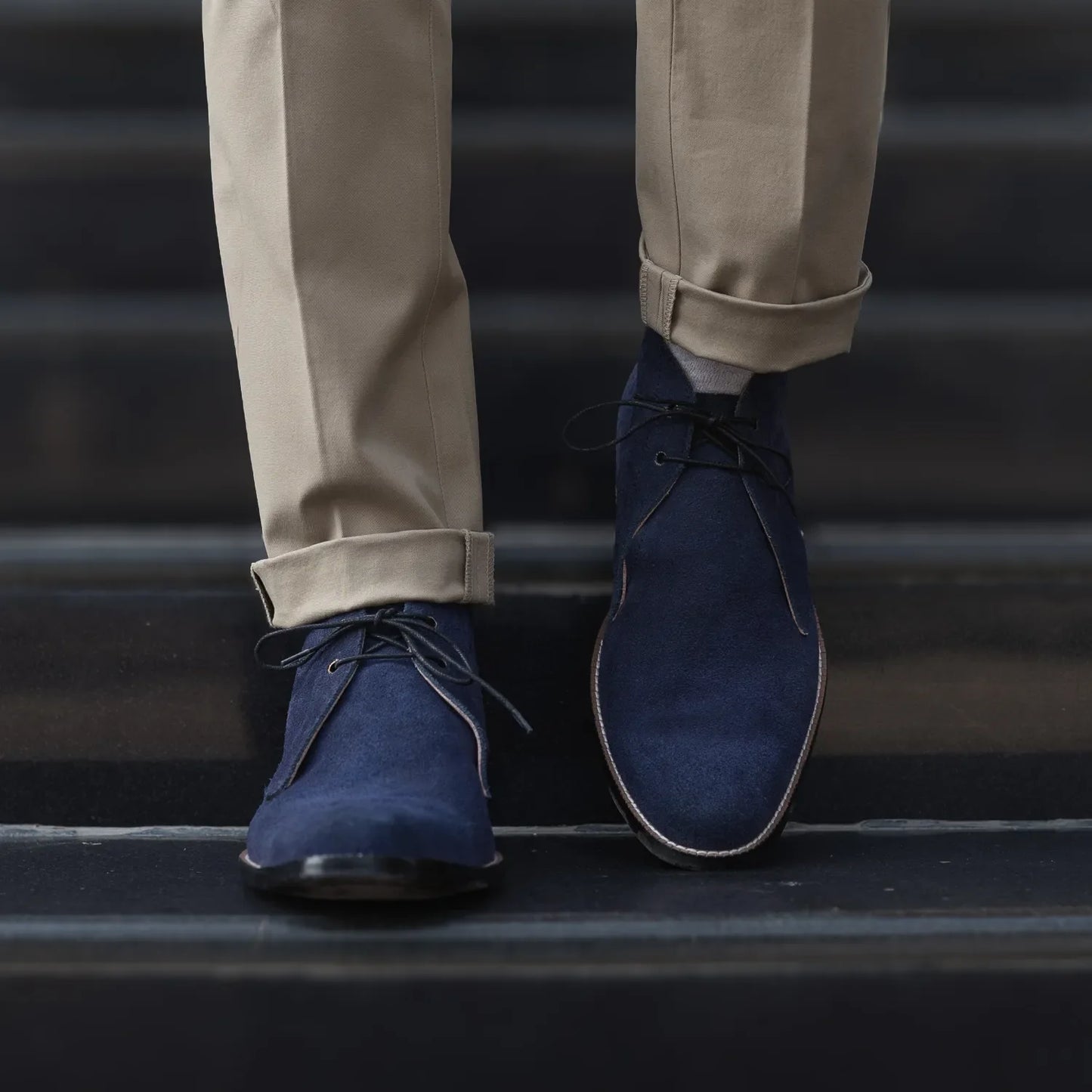 Corry Chukka Midnight Blue Suede Leather Boots