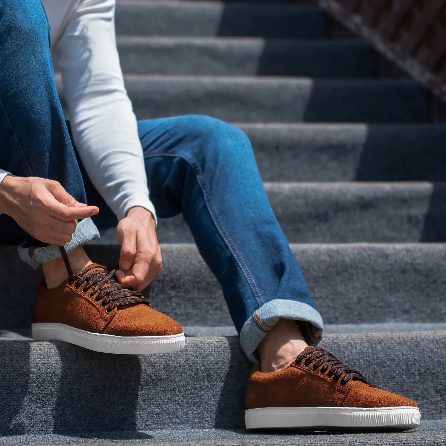 Murphy Low Top Brown Suede Sneakers