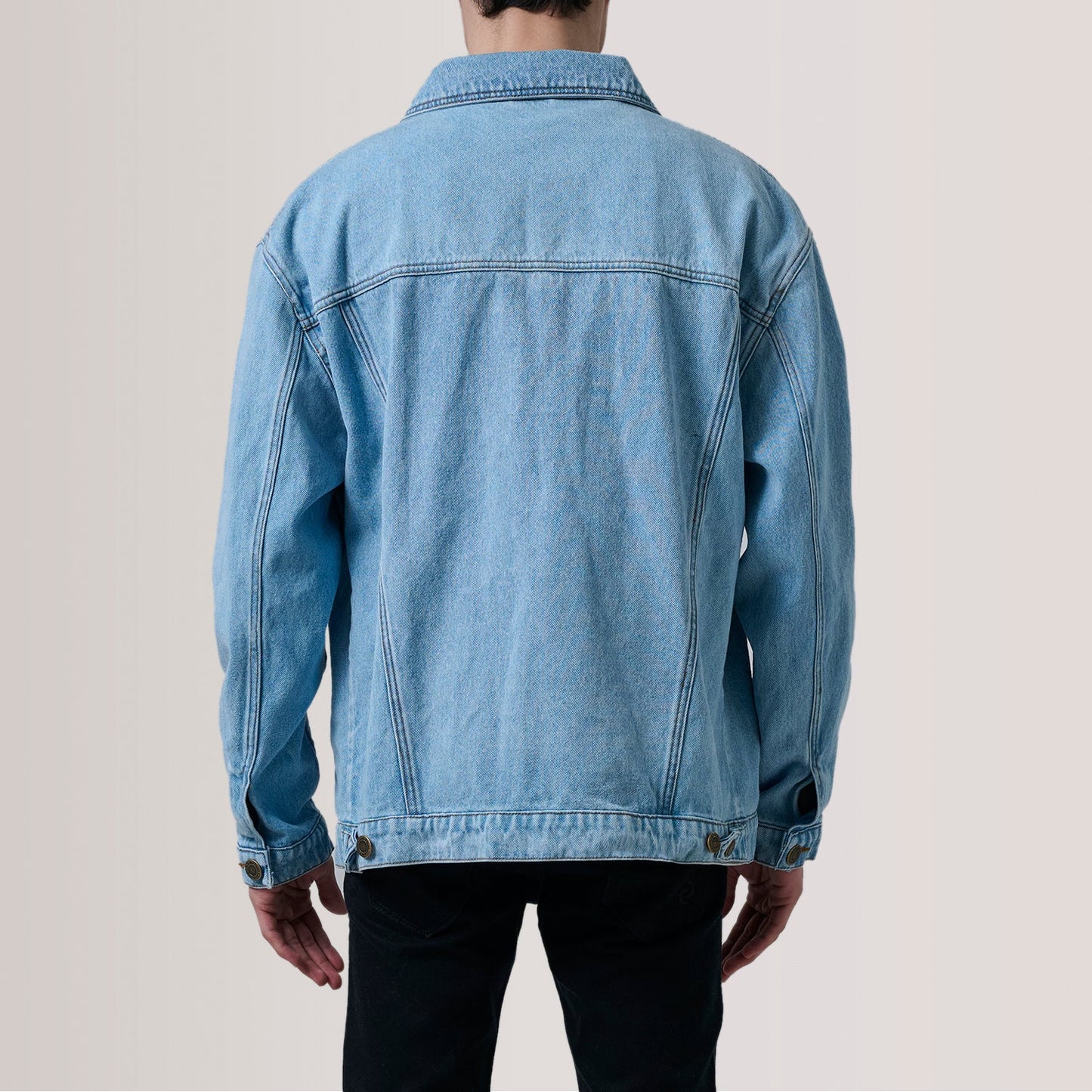 Eddie Light Blue Oversized Denim Trucker Jacket