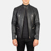 Damian Black Leather Biker Jacket