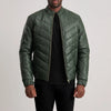 Travis Green Leather Puffer Jacket