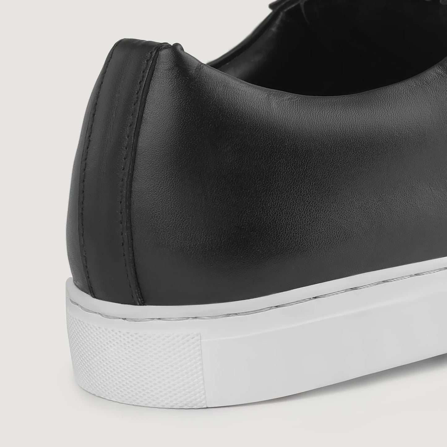Murphy Low Top Black Leather Sneakers