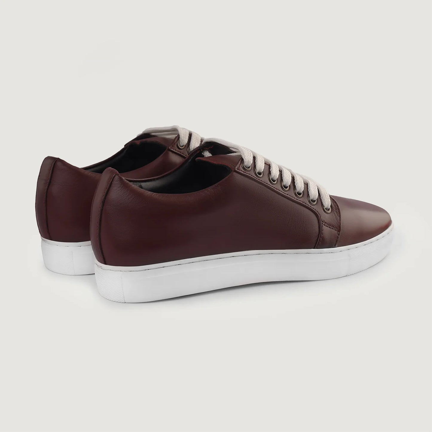 Murphy Low Top Maroon Leather Sneakers