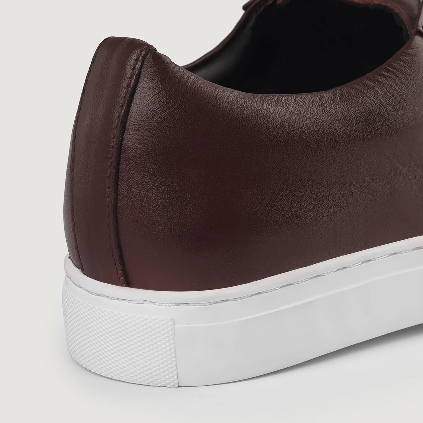 Murphy Low Top Maroon Leather Sneakers