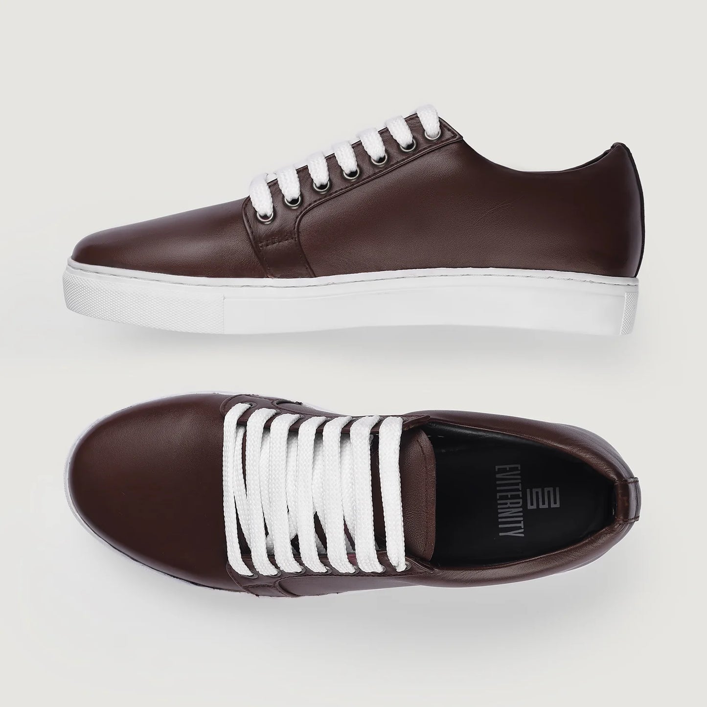 Murphy Low Top Maroon Leather Sneakers