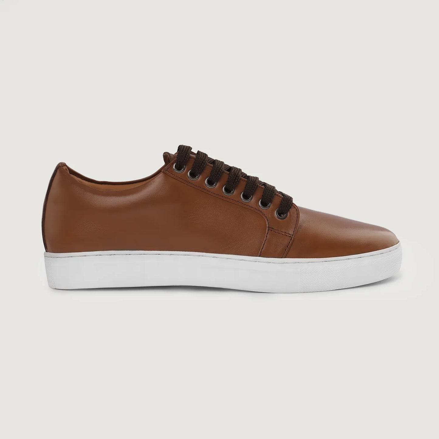 Murphy Low Top Tan Leather Sneakers