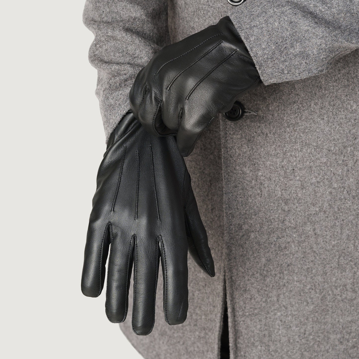 Ralph Black Leather Dress Gloves