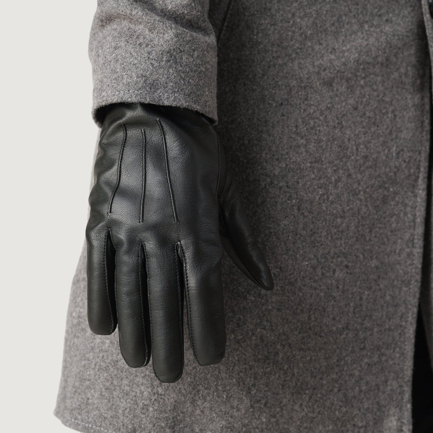 Ralph Black Leather Dress Gloves