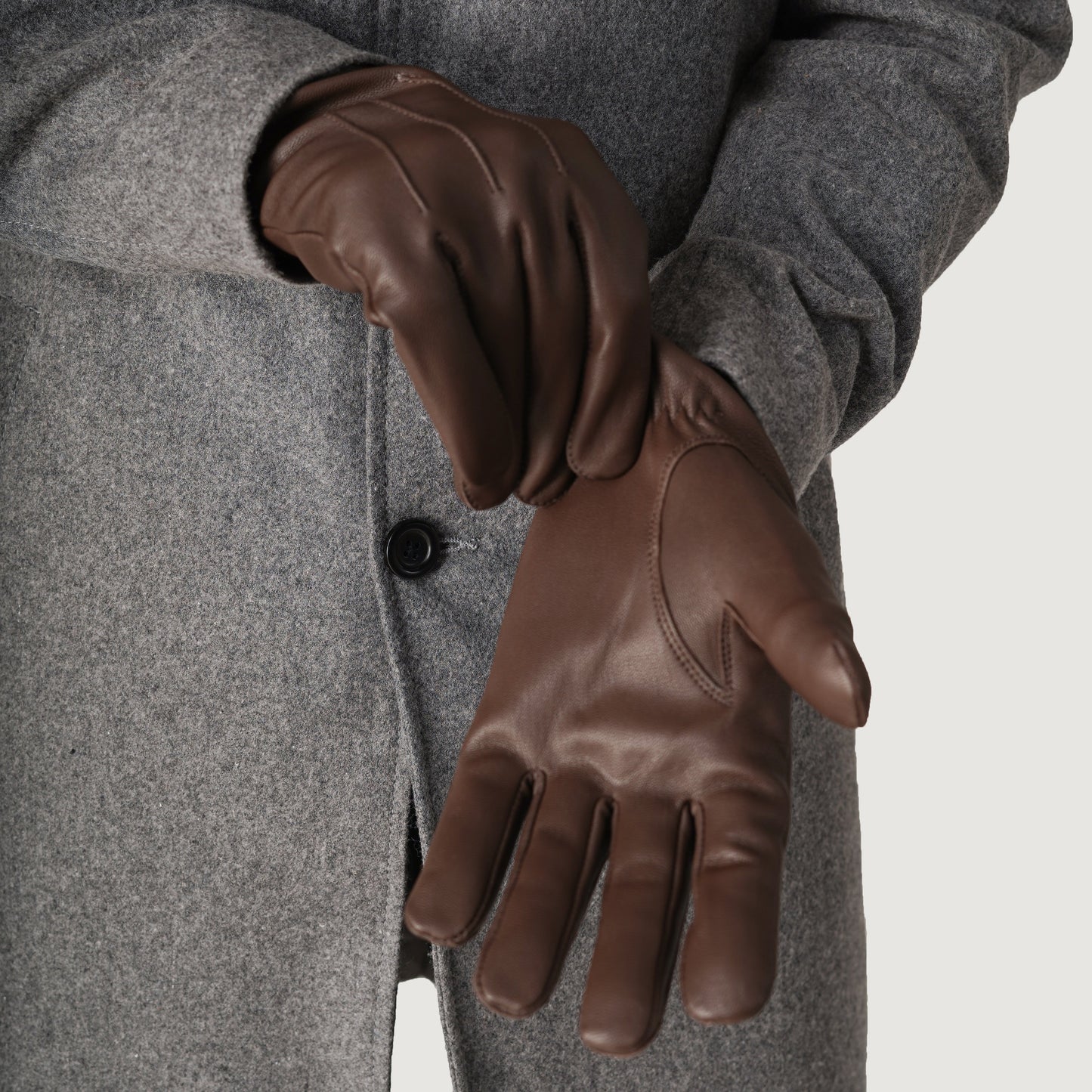 Ralph Brown Leather Dress Gloves