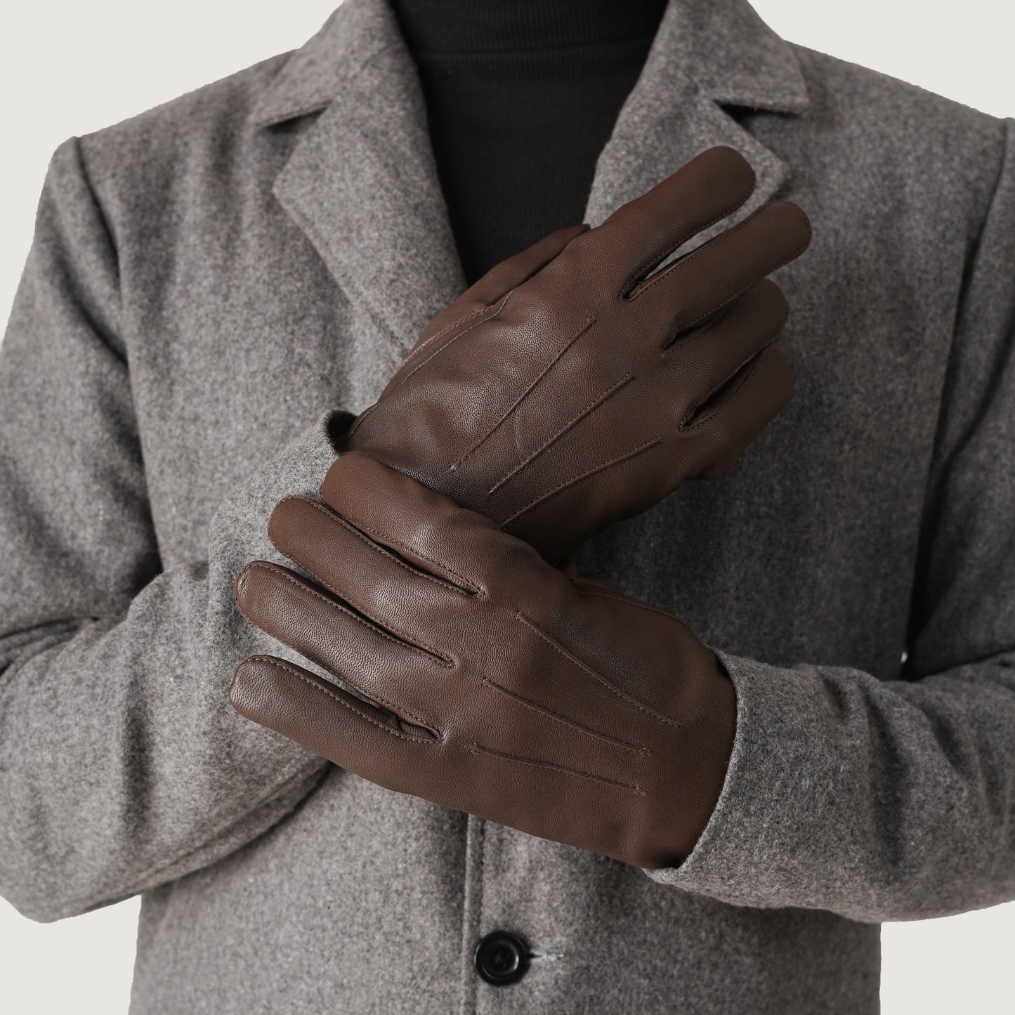 Ralph Brown Leather Dress Gloves