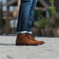 Knight Derby Brown Suede Leather Boots