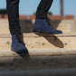 Knight Derby Midnight Blue Suede Leather Boots