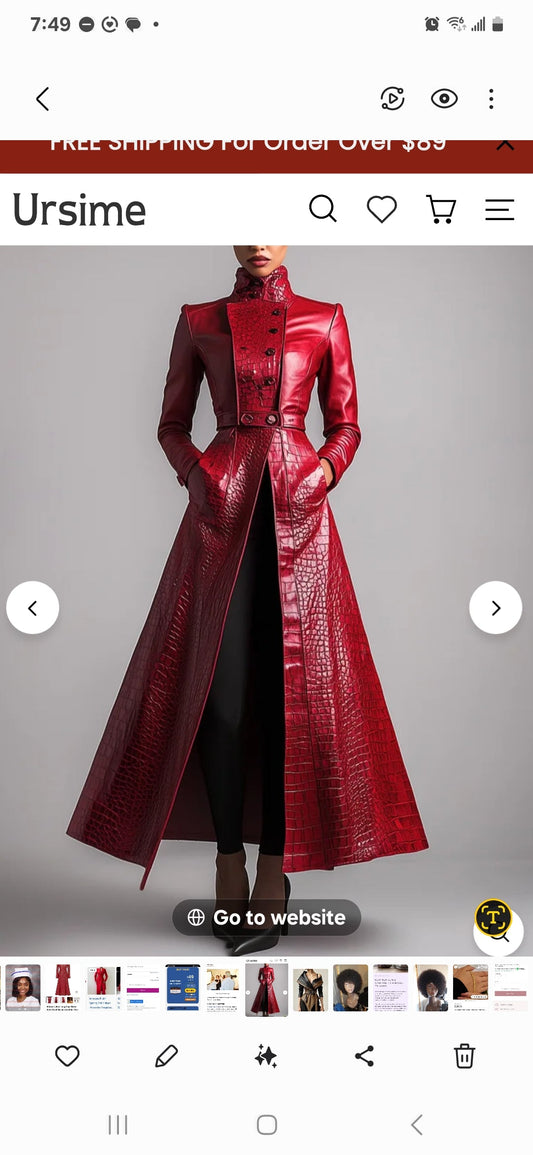 Custom Judy Sheff Faux Leather Coat