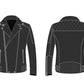 Custom Cuir Noir Motard Leather Jacket