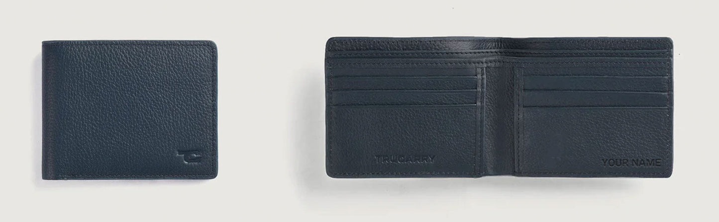 Personalized Bi-Fold Wallet With Name/Initials Engraving - Add On