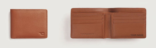 Personalized Bi-Fold Wallet With Name/Initials Engraving - Add On
