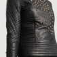 Celeste Studded Black Leather Jacket