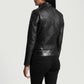 Cityscape Black Leather Biker Jacket