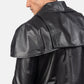 Classic Black Leather Duster