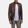 [FS] Dean Brown Leather Biker Jacket