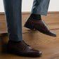 Dirk Brogues Derby Brown Leather Shoes - StudGuard
