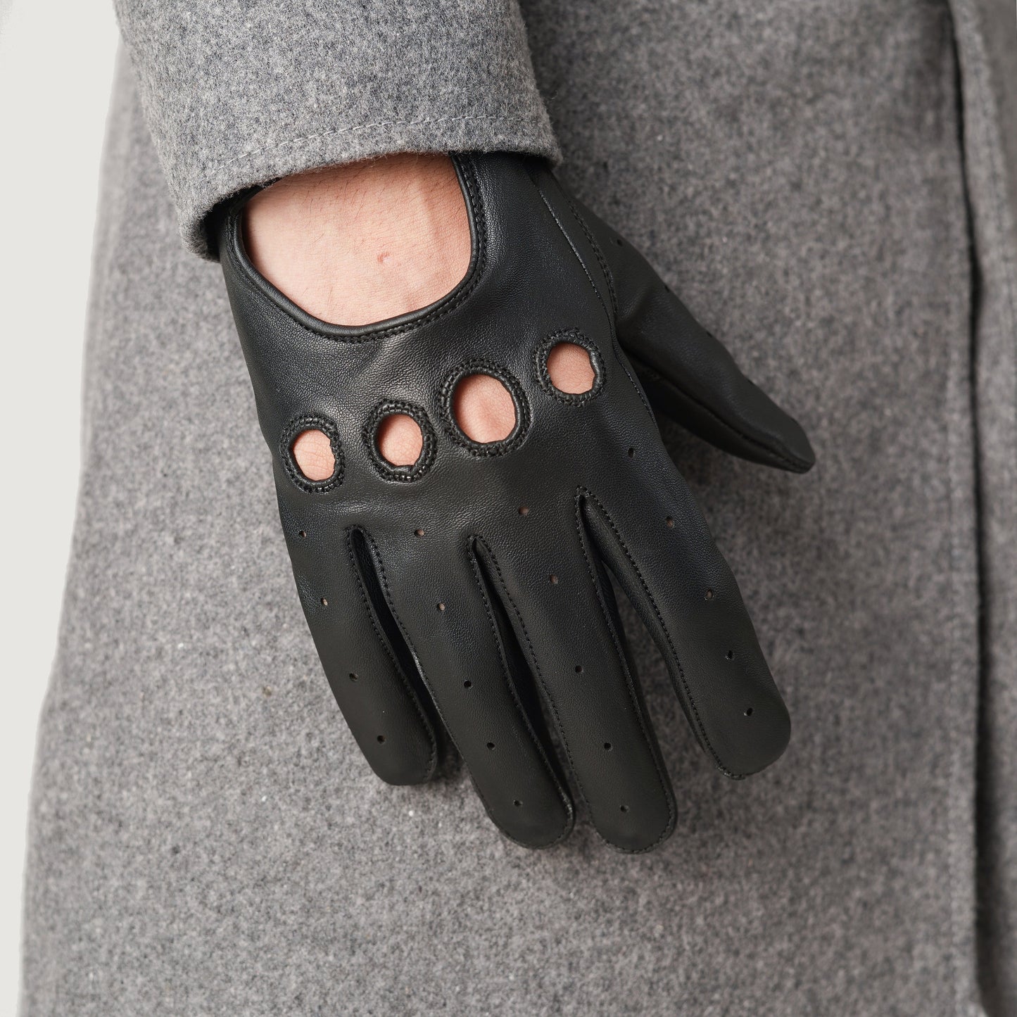 Ferdinand Black Leather Driving Gloves