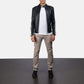 Hank Black Leather Biker Jacket