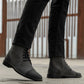 Knight Derby Grey & Black Leather Boots - StudGuard