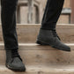 Knight Derby Matte Black Pullup Leather Boots - TerraGrip