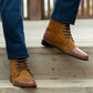 Knight Derby Tan & Brown Leather Boots - StudGuard