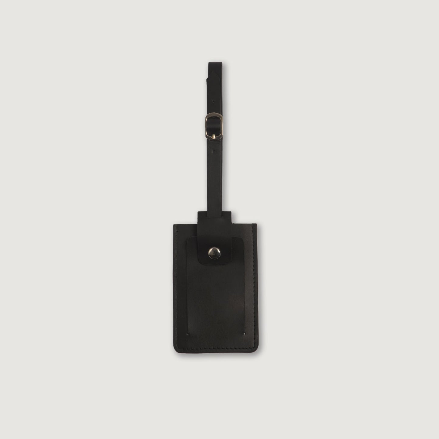 Lumen Black Leather Luggage Tag