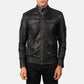 Mack Black Leather Biker Jacket