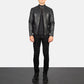 Damian Black Leather Biker Jacket