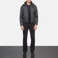 Alps Quilted Black Hooded Windbreaker Jacket