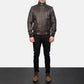 [FS] Glen Street Brown Leather Bomber Jacket
