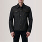 Conard Faded Black Denim Trucker Jacket
