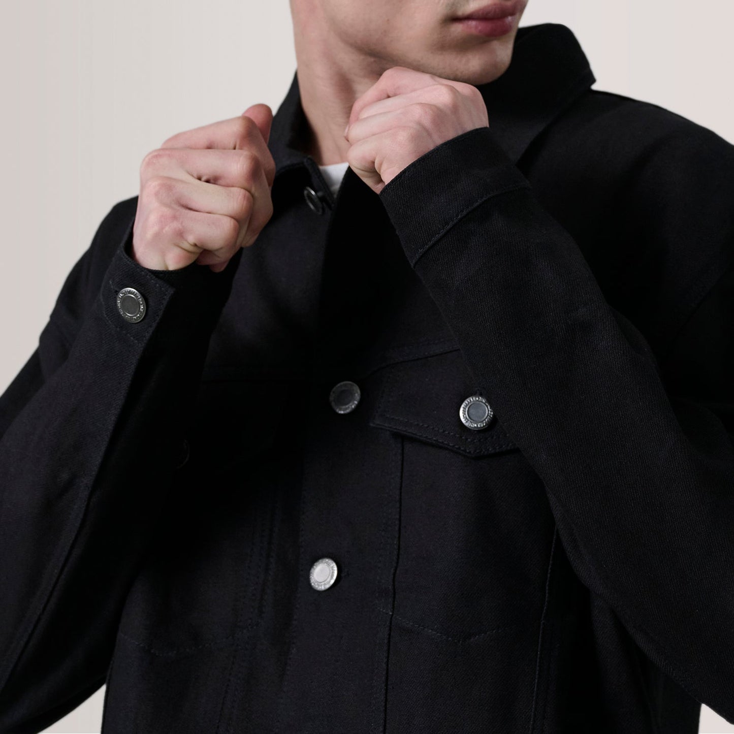 Eddie Black Oversized Denim Trucker Jacket