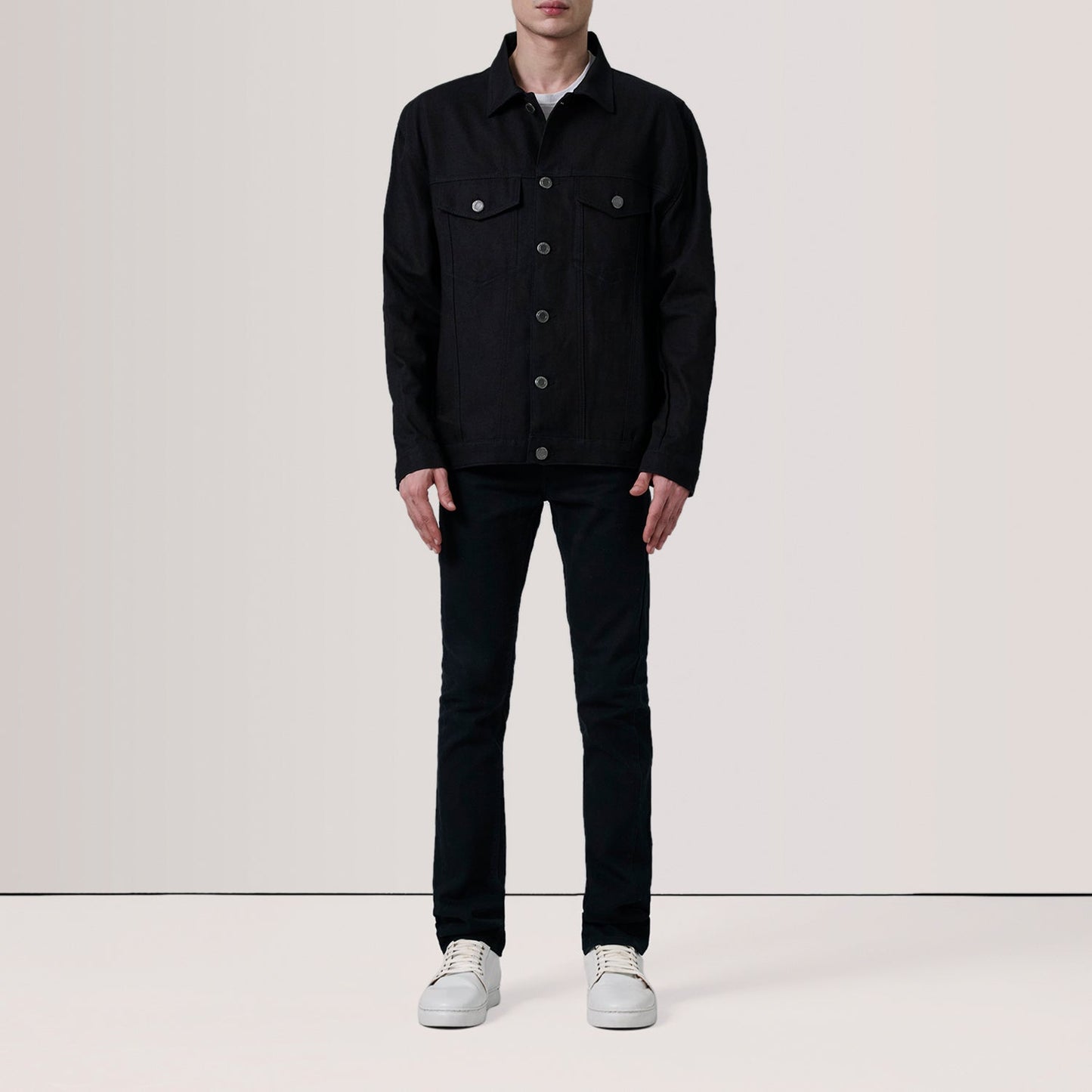 Eddie Black Oversized Denim Trucker Jacket