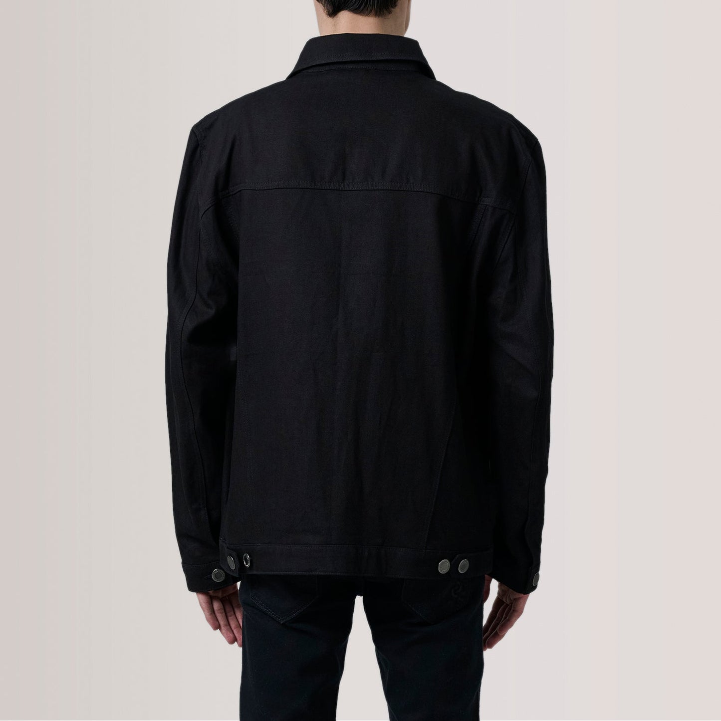 Eddie Black Oversized Denim Trucker Jacket