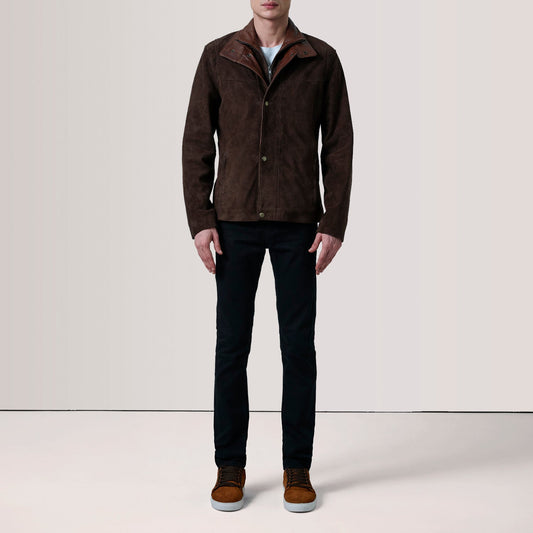 Henrik Brown Suede Cafe Racer