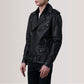 Kole Black Leather Double Rider Jacket