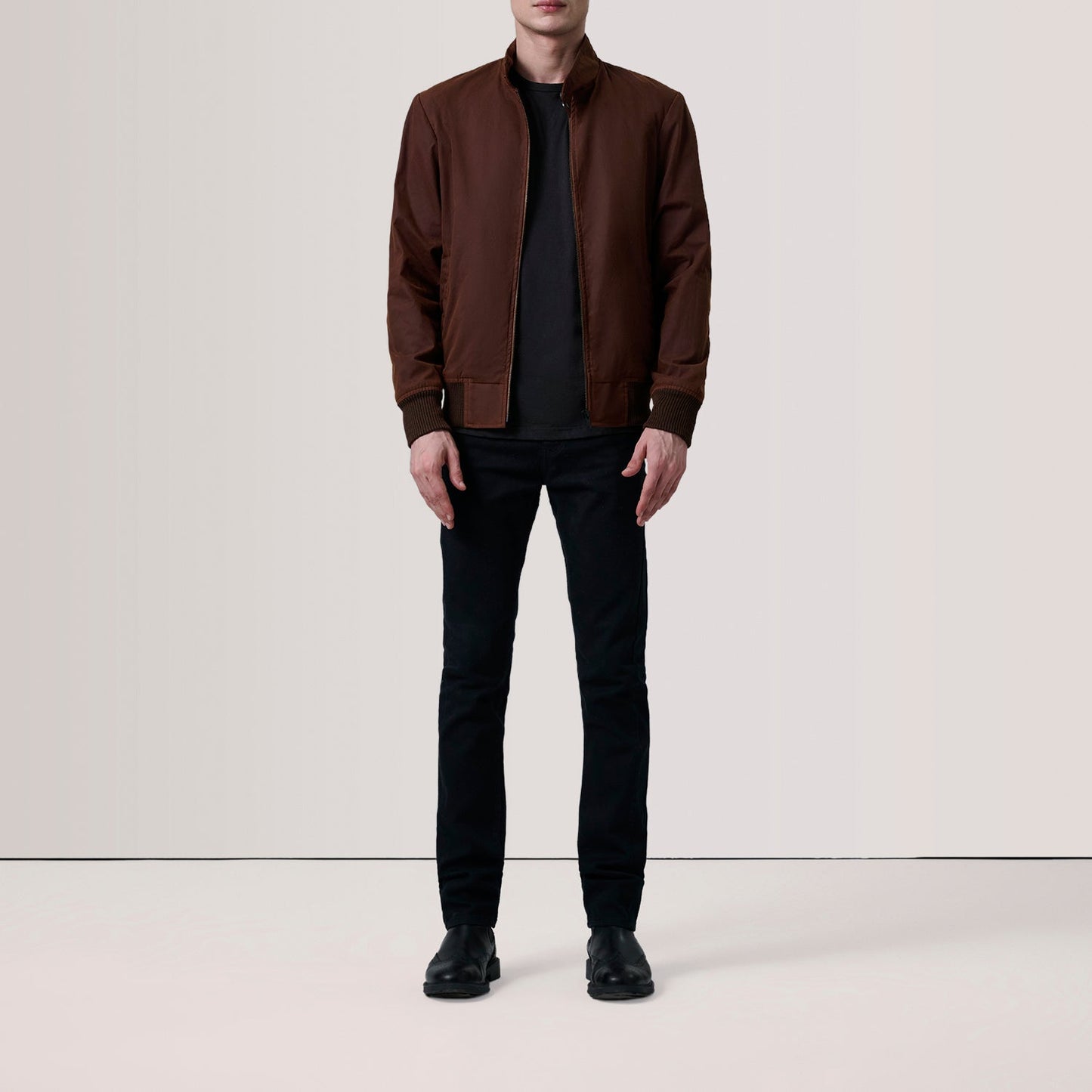 Morrison Brown Canvas Bomber Jacket