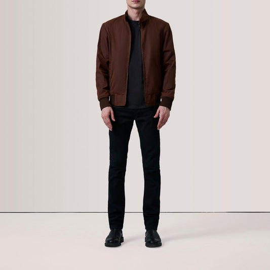 Morrison Brown Canvas Bomber Jacket