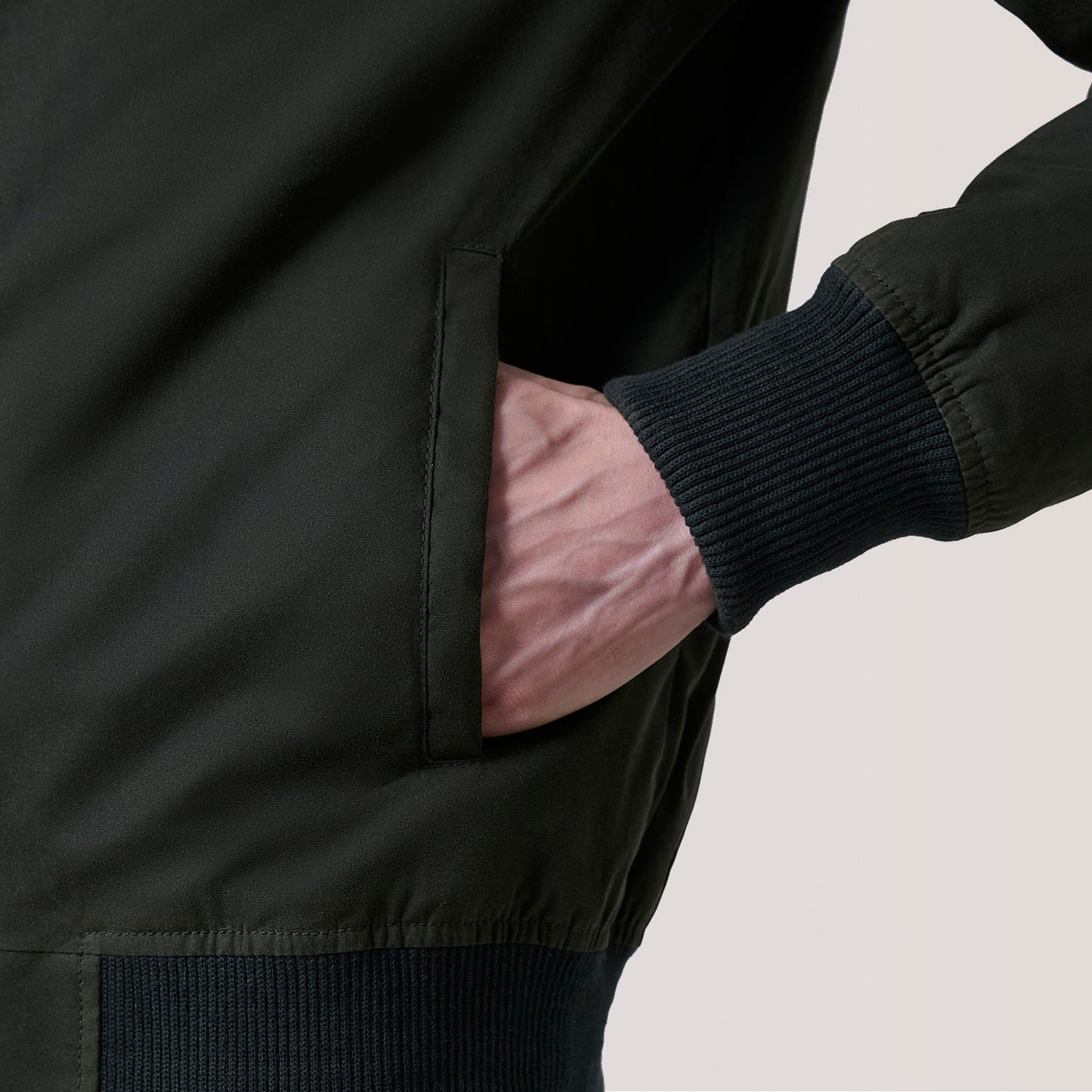Morrison Olive Canvas Bomber Jacket
