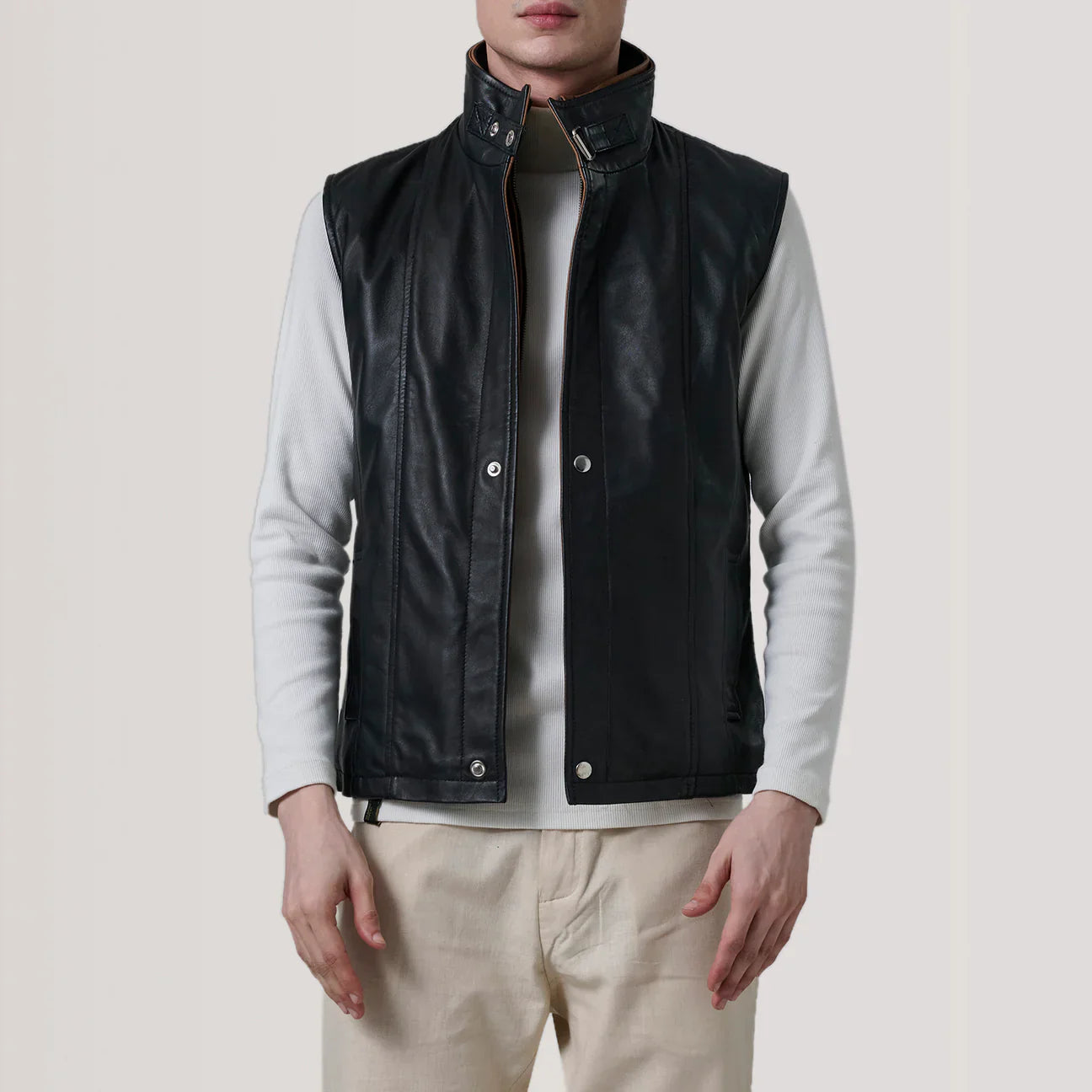 Custom Dan Wagner Leather Vest 1/2 Installments