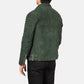 Armand Green Suede Biker Jacket