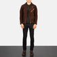 Armand Mocha Suede Biker Jacket