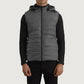 Carlo Grey Hooded Puffer Vest