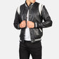 [FS] Dantee Black Leather Varsity Jacket