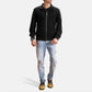 Ethan Hybrid Suede Bomber Jacket
